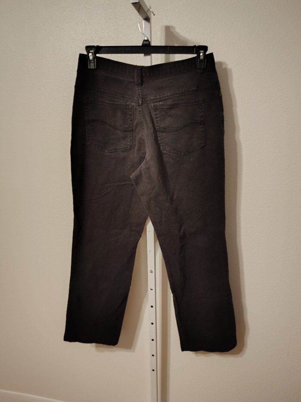 Lee Women's Jeans Size 14 Comfort Waistband Black Stretch Denim
